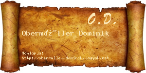 Obermüller Dominik névjegykártya